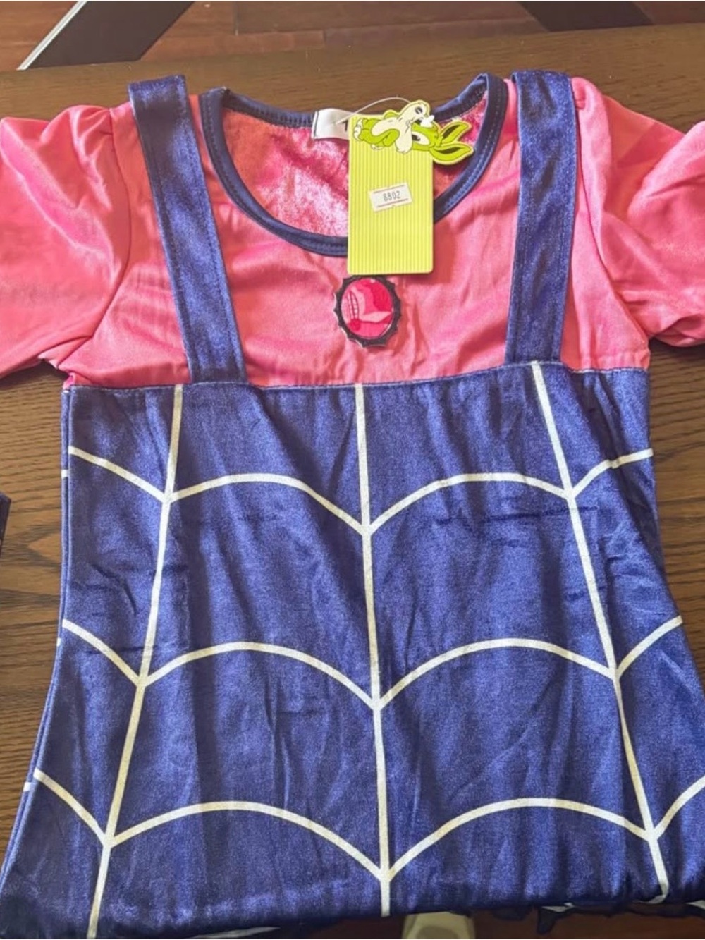 Kids Pink and Purple Spider-Web Halloween Costume Dress